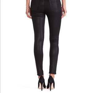 Rag & bone skinny leggings jeans black coated